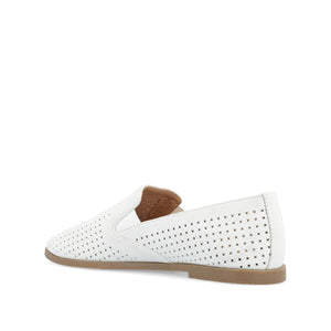LUCIE LOAFER FLATS IN WIDE - White