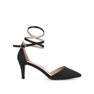 LUELA STILETTO HEELS IN GLITTER - Black