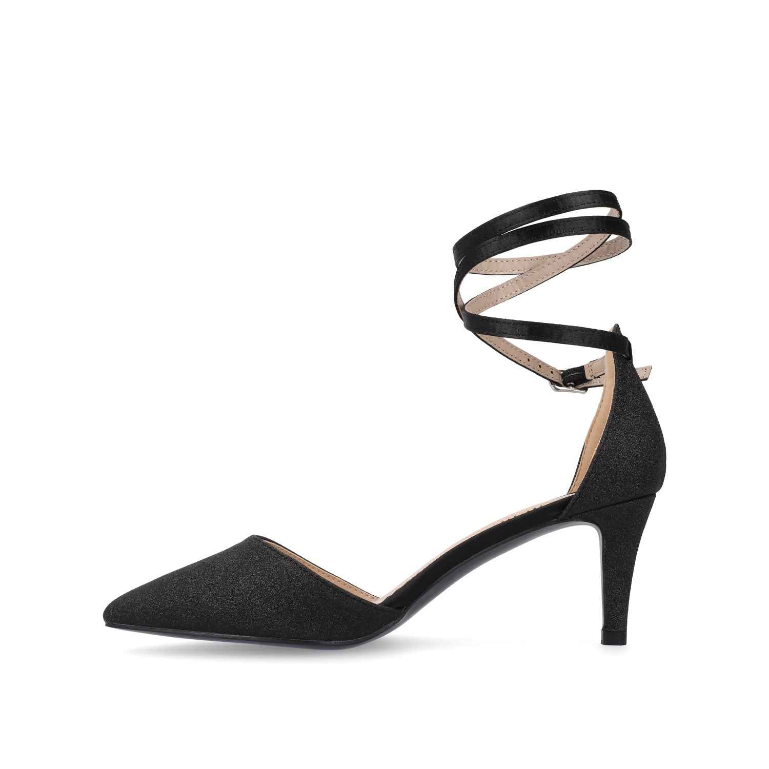 LUELA STILETTO HEELS IN GLITTER - Black