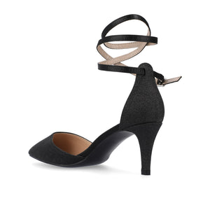 LUELA STILETTO HEELS IN GLITTER - Black