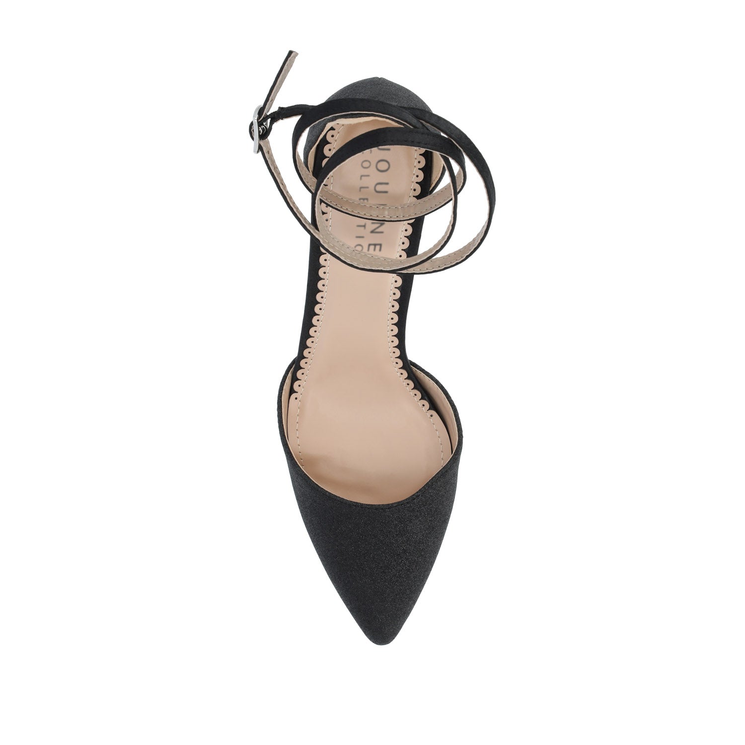 LUELA STILETTO HEELS IN GLITTER - Black