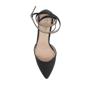 LUELA STILETTO HEELS IN GLITTER - Black