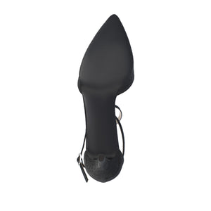 LUELA STILETTO HEELS IN GLITTER - Black