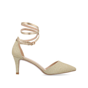 LUELA STILETTO HEELS IN GLITTER - Gold Glitter