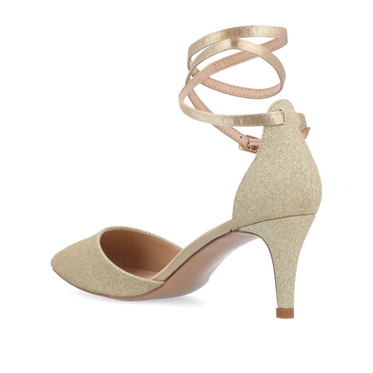 LUELA STILETTO HEELS IN GLITTER - Gold Glitter