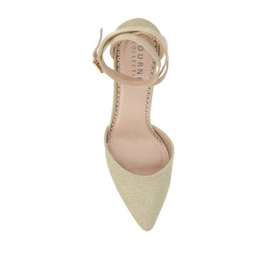 LUELA STILETTO HEELS IN GLITTER - Gold Glitter