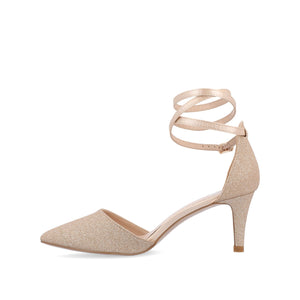 LUELA STILETTO HEELS IN GLITTER - Rose Gold Glitter