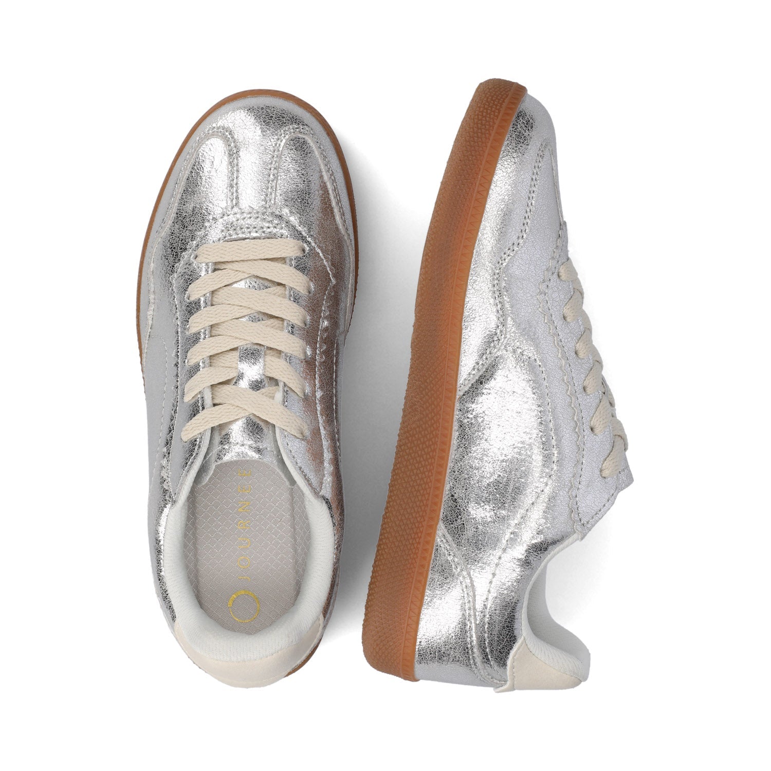 LUMMIE CASUAL LACE UP SNEAKERS - Silver PU