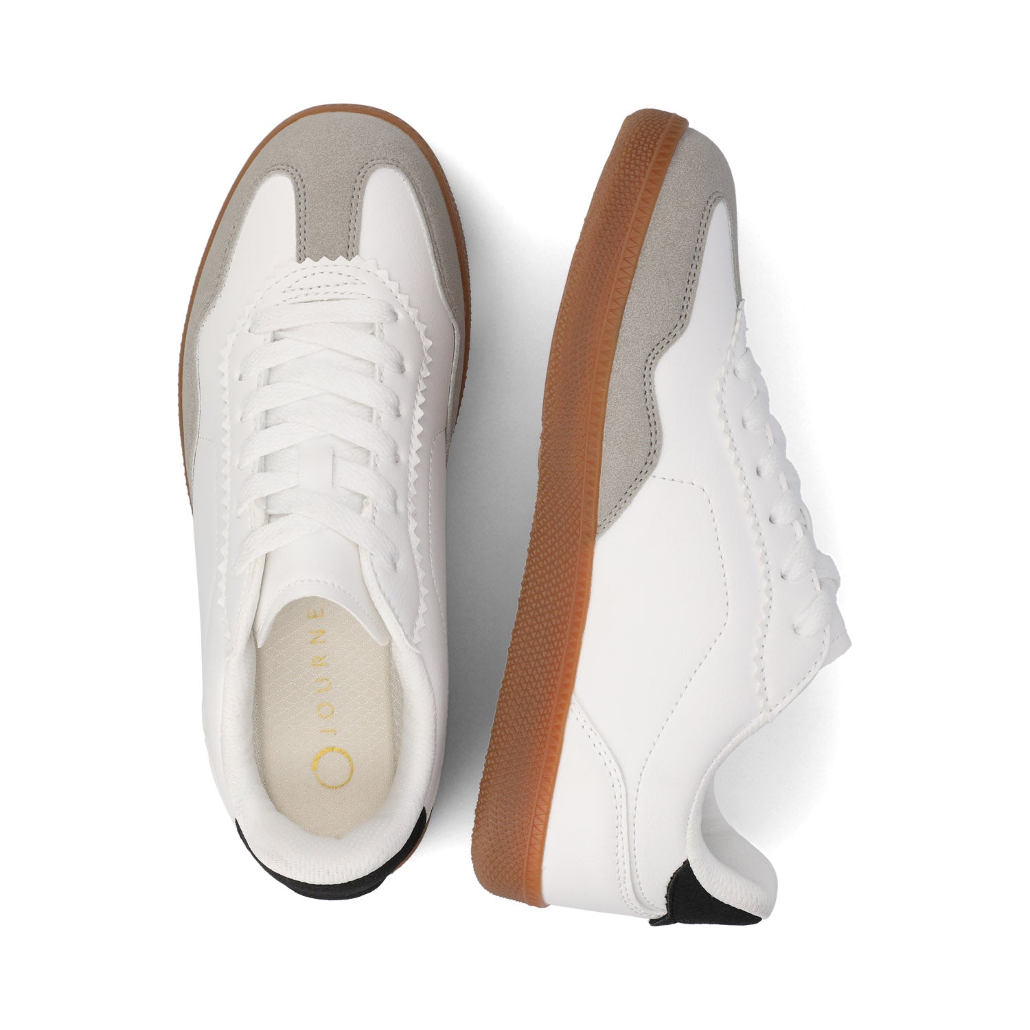 LUMMIE CASUAL LACE UP SNEAKERS - White PU