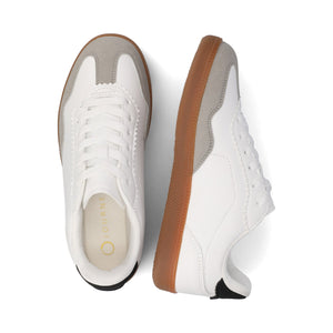 LUMMIE CASUAL LACE UP SNEAKERS - White PU