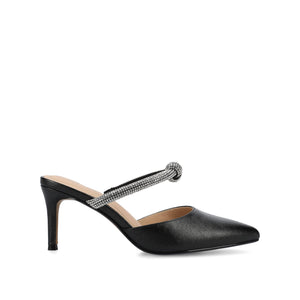 LUNNA STILETTO HEEL MULES IN WIDE - Black Sparkle