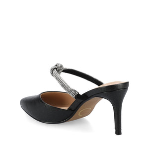 LUNNA STILETTO HEEL MULES IN WIDE - Black Sparkle