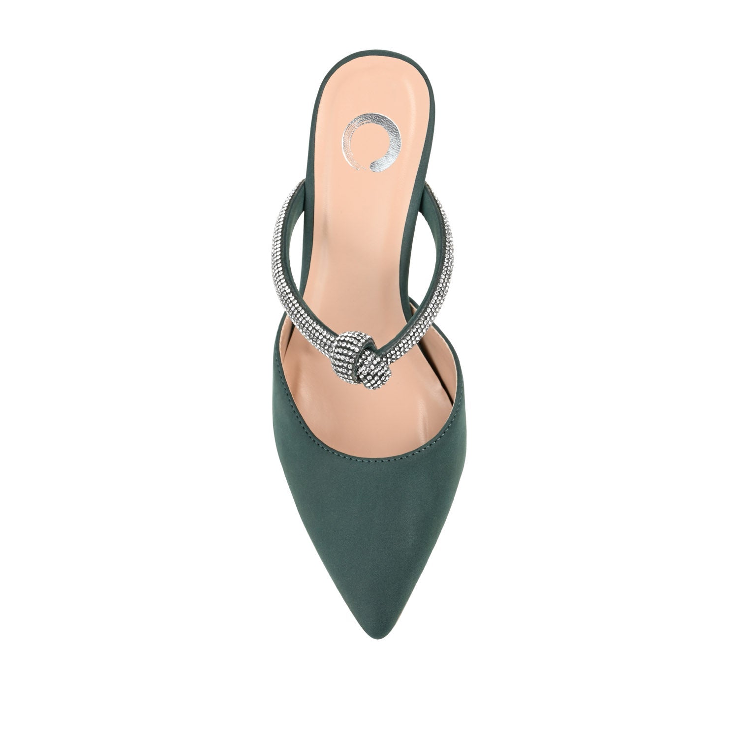 LUNNA MULE STILETTO HEELS IN FAUX SUEDE - Green