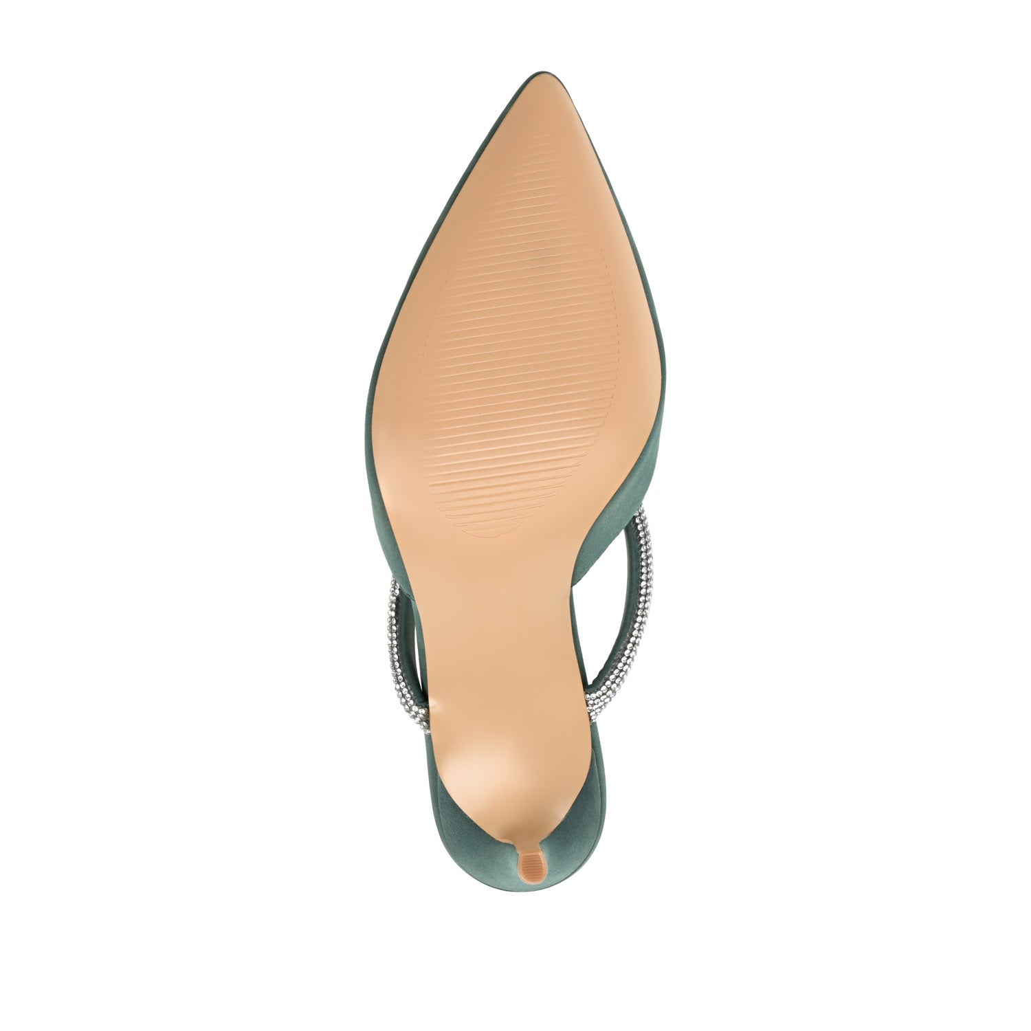 LUNNA MULE STILETTO HEELS IN FAUX SUEDE - Green