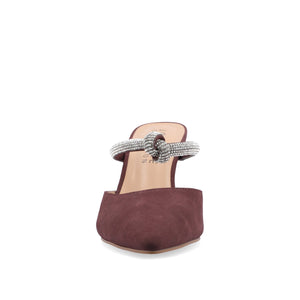 LUNNA STILETTO HEEL MULES IN WIDE - Wine