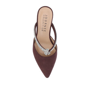 LUNNA STILETTO HEEL MULES IN WIDE - Wine