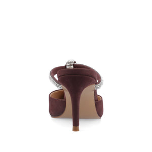 LUNNA STILETTO HEEL MULES IN WIDE - Wine