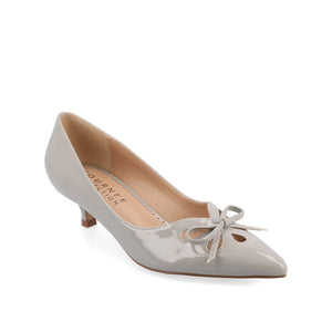 LUTANA PATENT KITTEN HEELS IN WIDE - Grey