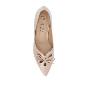 LUTANA KITTEN HEELS IN PATENT - Nude