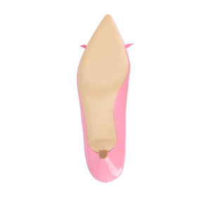 LUTANA PATENT KITTEN HEELS IN WIDE - Pink
