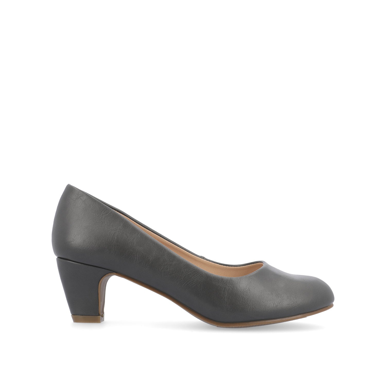 LUU LOW PUMP HEELS IN VEGAN LEATHER - Grey