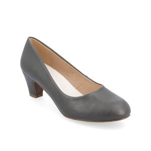 LUU LOW PUMP HEELS IN VEGAN LEATHER - Grey