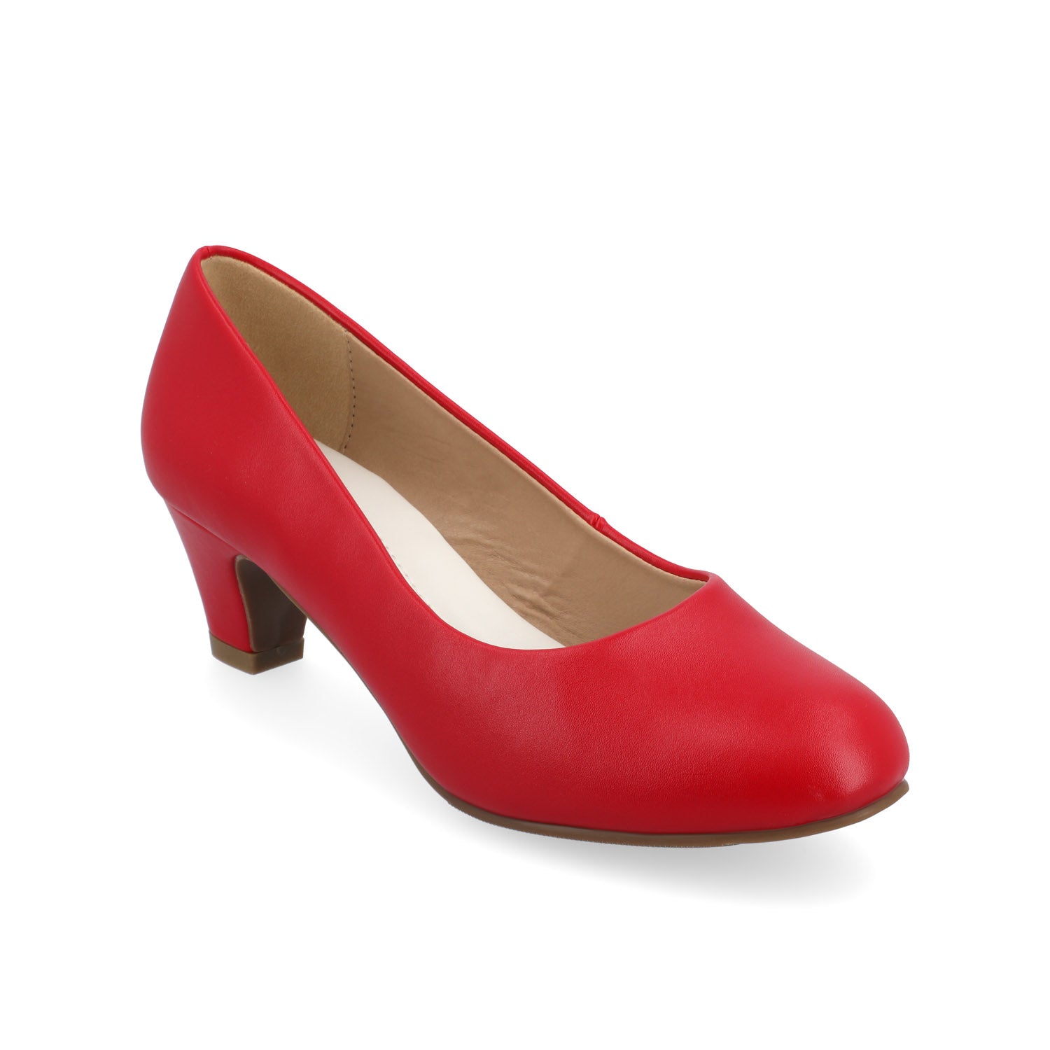 LUU LOW PUMP HEELS IN VEGAN LEATHER - Red