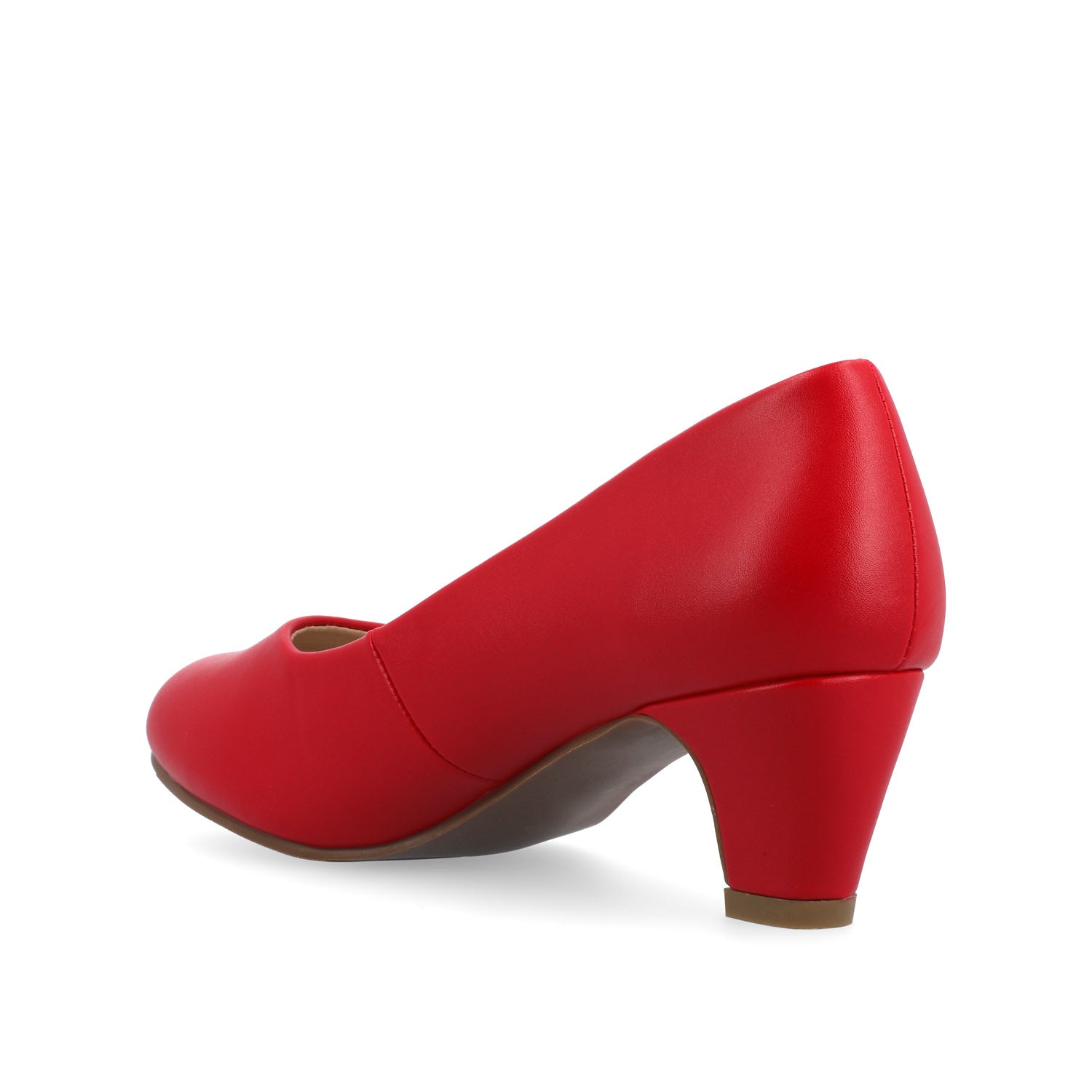 LUU LOW PUMP HEELS IN VEGAN LEATHER - Red