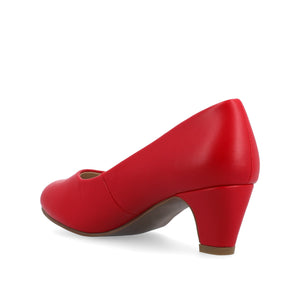 LUU LOW PUMP HEELS IN VEGAN LEATHER - Red