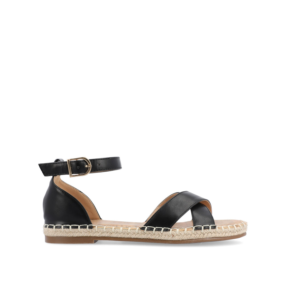 LYDDIA ESPADRILLE SANDALS IN FAUX LEATHER