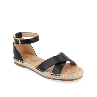 LYDDIA ESPADRILLE SANDALS IN FAUX LEATHER