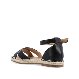 LYDDIA ESPADRILLE SANDALS IN VEGAN LEATHER - Black