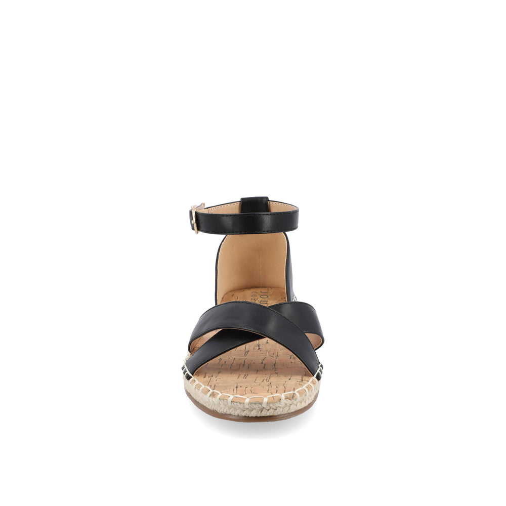 LYDDIA ESPADRILLE SANDALS IN FAUX LEATHER