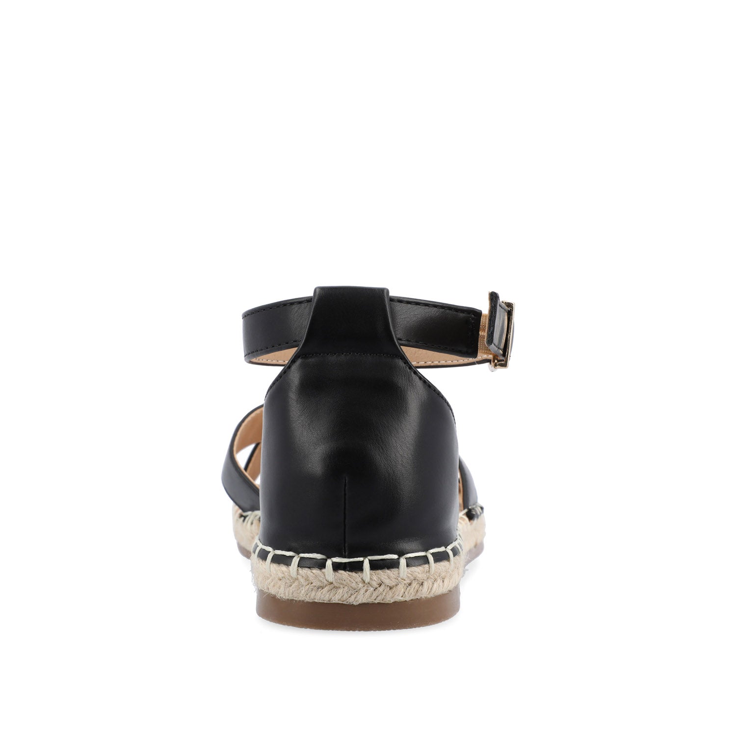 LYDDIA ESPADRILLE SANDALS IN VEGAN LEATHER - Black