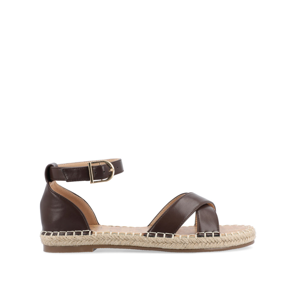 LYDDIA ESPADRILLE SANDALS IN FAUX LEATHER