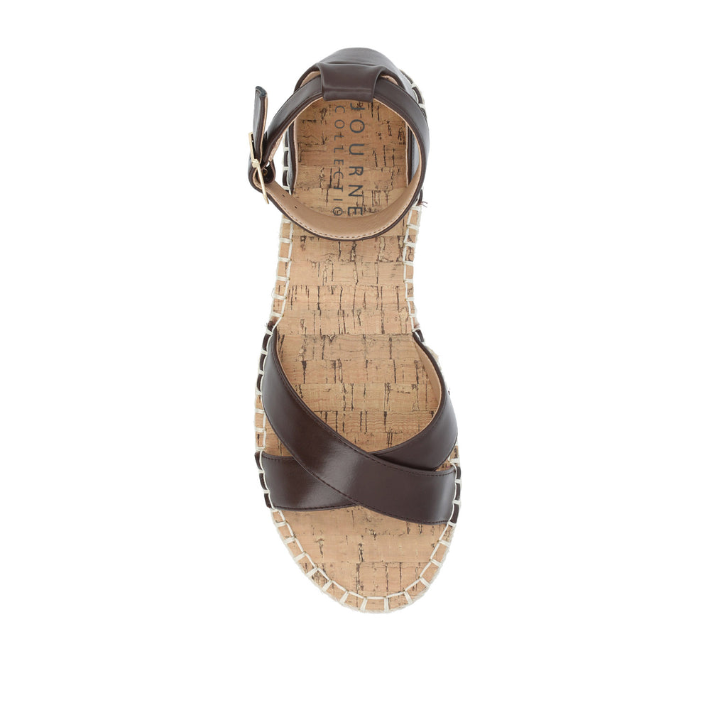 LYDDIA ESPADRILLE SANDALS IN FAUX LEATHER