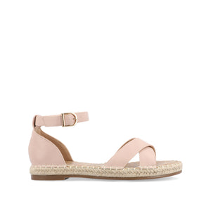 LYDDIA ESPADRILLE SANDALS IN VEGAN LEATHER - Blush