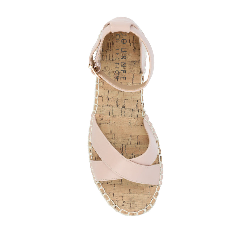 LYDDIA ESPADRILLE SANDALS IN FAUX LEATHER