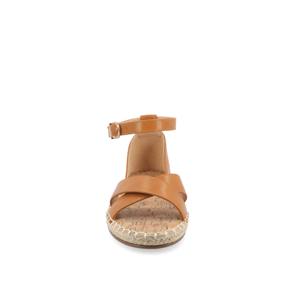 LYDDIA ESPADRILLE SANDALS IN FAUX LEATHER