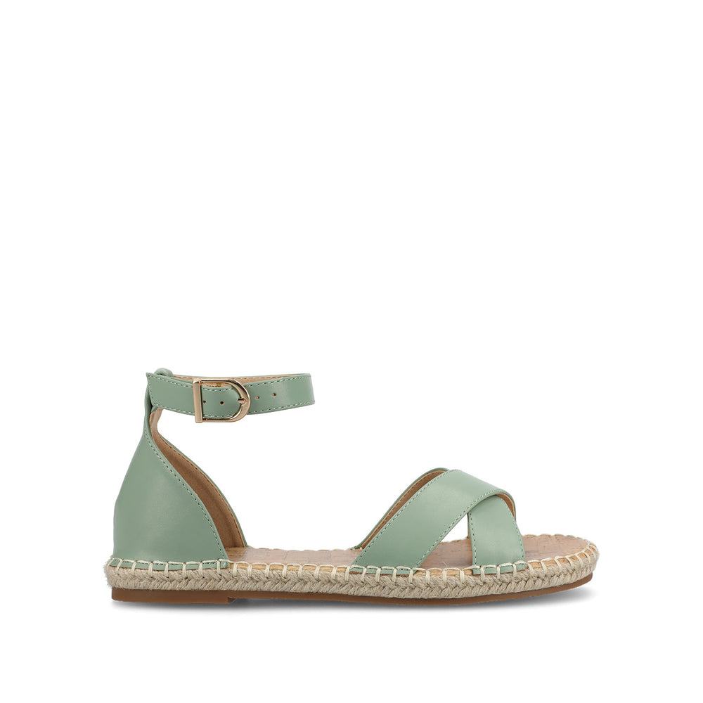 LYDDIA ESPADRILLE SANDALS IN FAUX LEATHER