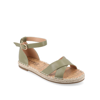 LYDDIA ESPADRILLE SANDALS IN FAUX LEATHER