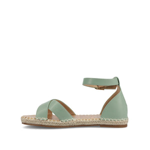 LYDDIA ESPADRILLE SANDALS IN VEGAN LEATHER - Green