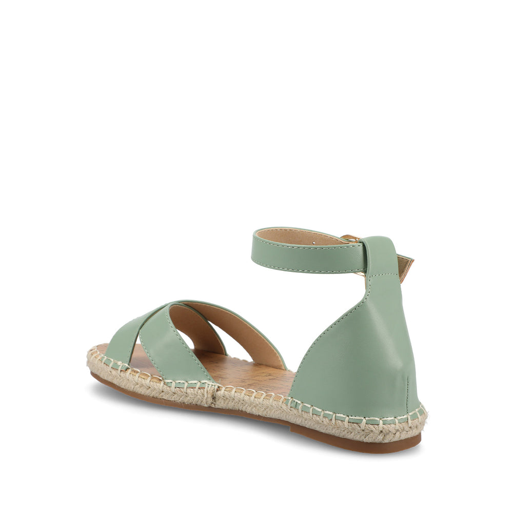 LYDDIA ESPADRILLE SANDALS IN FAUX LEATHER