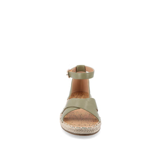 LYDDIA ESPADRILLE SANDALS IN FAUX LEATHER