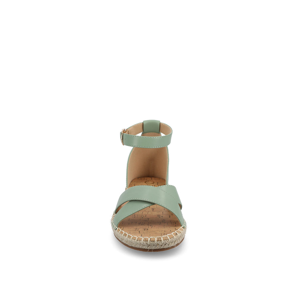 LYDDIA ESPADRILLE SANDALS IN FAUX LEATHER