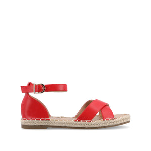 LYDDIA ESPADRILLE SANDALS IN VEGAN LEATHER - Red