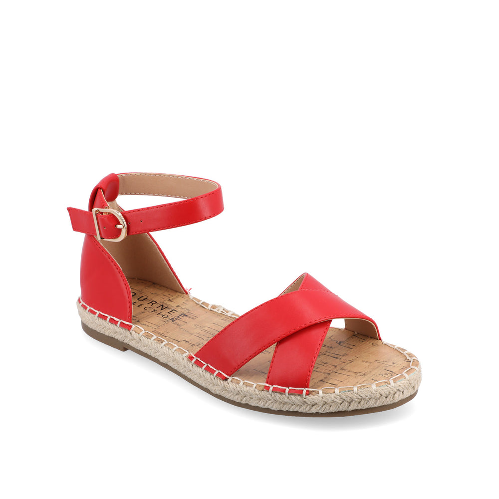 LYDDIA ESPADRILLE SANDALS IN FAUX LEATHER