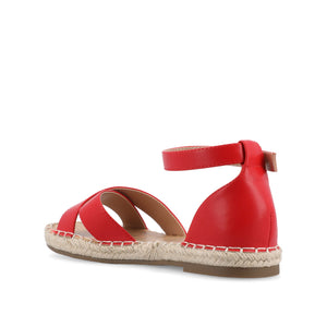 LYDDIA ESPADRILLE SANDALS IN VEGAN LEATHER - Red