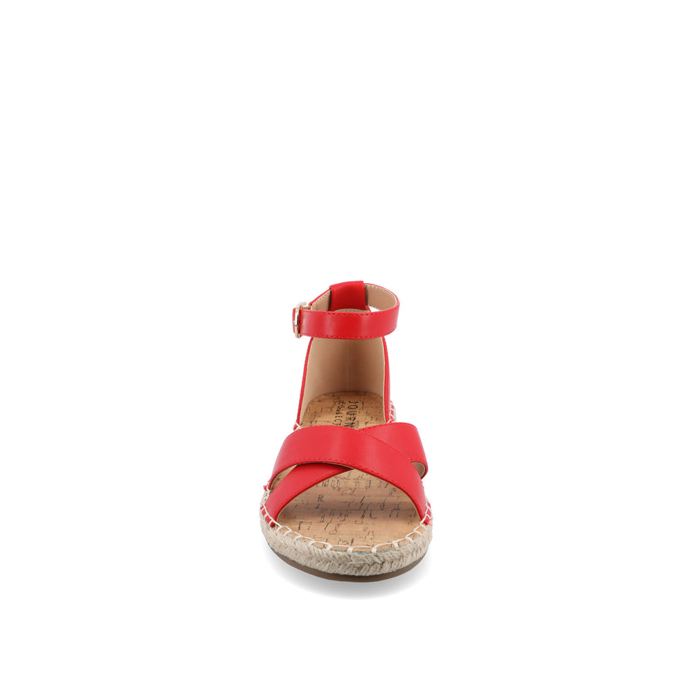 LYDDIA ESPADRILLE SANDALS IN FAUX LEATHER