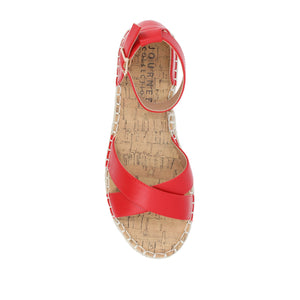 LYDDIA ESPADRILLE SANDALS IN VEGAN LEATHER - Red